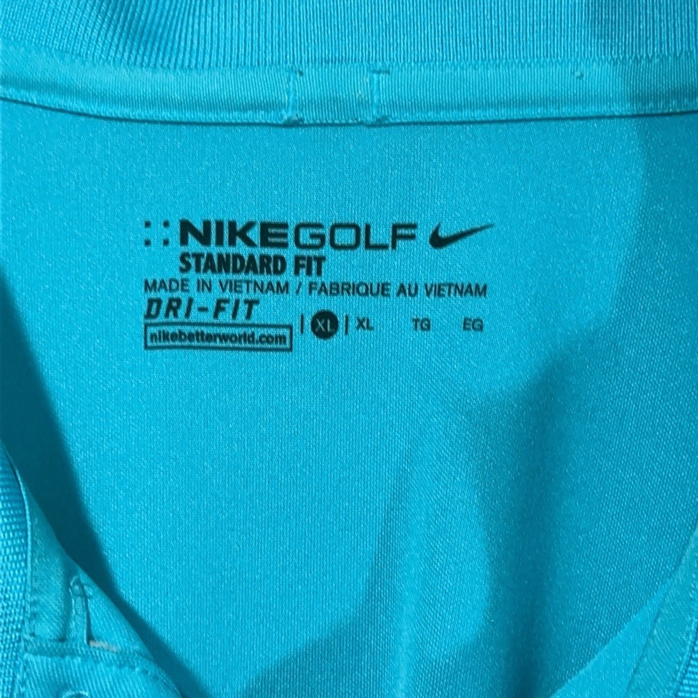 Nike Golf Men's XL Teal Dri-Fit Performance Polo Golf Shirt Vented Athletic Fit - Picture 3 of 11